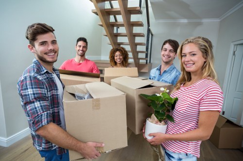 Professional movers navigating access challenges in Stockwell