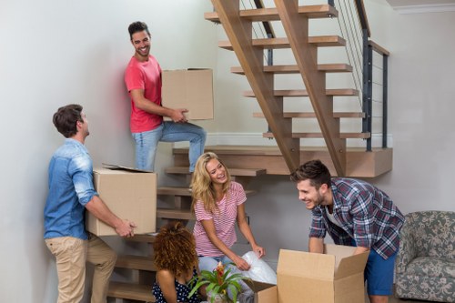 Professional home movers helping with a household relocation in Stockwell
