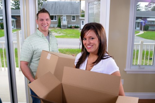 Professional moving van ready for residential and commercial transport in Stockwell