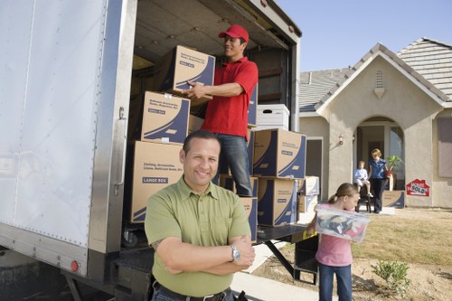 Careful loading of boxes and furniture for a Stockwell move
