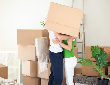 Office relocation service setting up a new workspace after a move in Stockwell