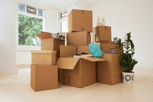 Packed household items ready for a local move in Stockwell