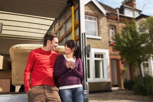 Careful loading of boxes and furniture for a Stockwell home move
