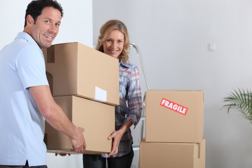 Moving van loading household items for a Stockwell relocation